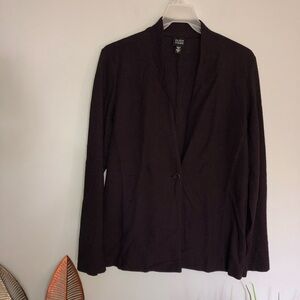 Eileen Fisher Purple Long Sleeve One Button